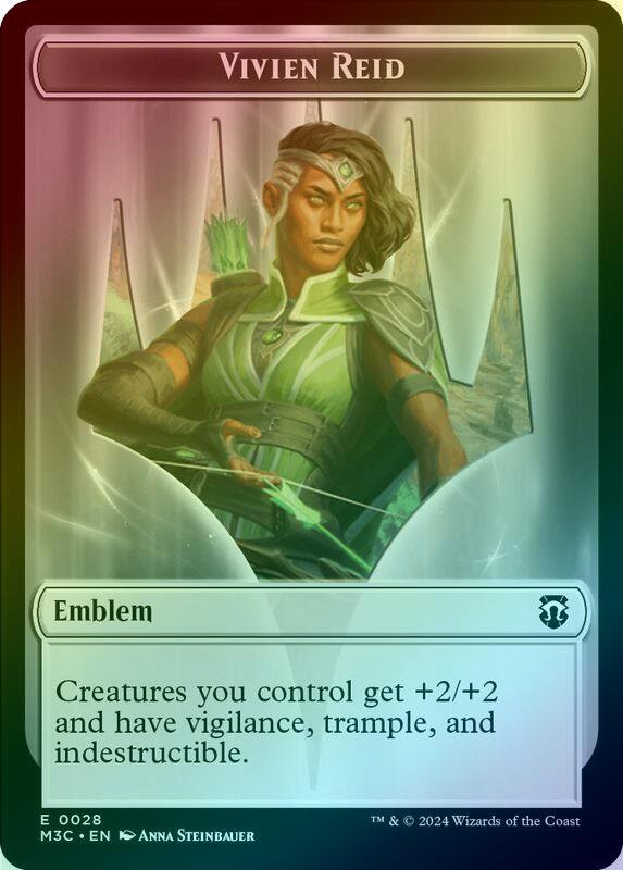 Forest Dryad // Emblem - Vivien Reid Token (Ripple Foil) (TM3C)