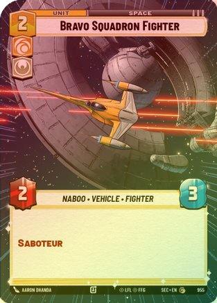 Bravo Squadron Fighter (Hyperspace Foil) - 955 - Common (Foil)