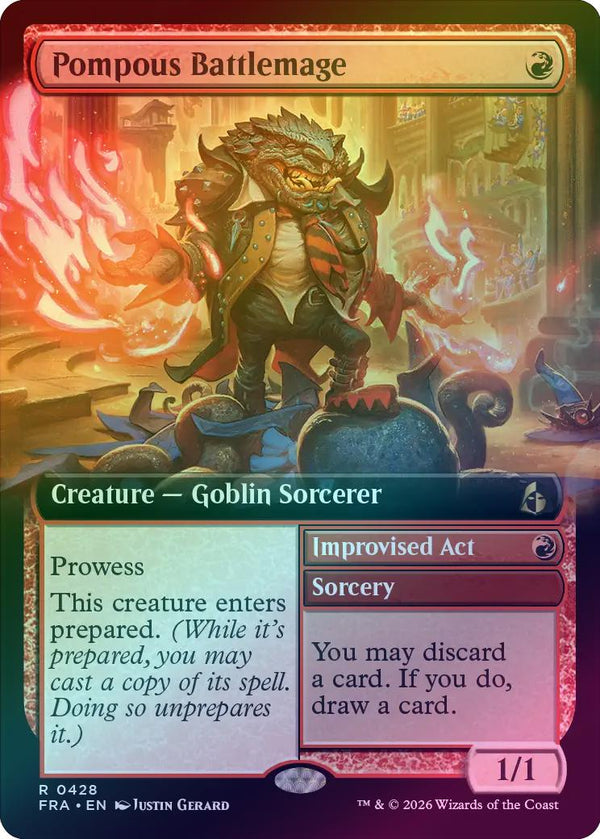 Pompous Battlemage // Improvised Act - Extended Art (Foil) (FRA)