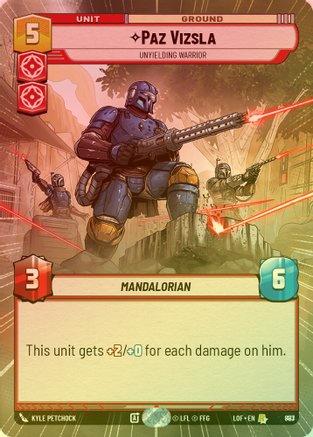 Paz Vizsla - Unyielding Warrior (Hyperspace) - 893 - Rare (Foil)