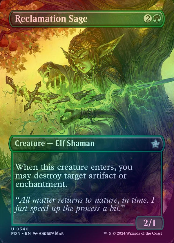 Reclamation Sage - Borderless (Foil) (FDN)