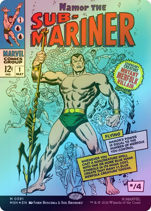 Namor the Sub-Mariner - Borderless Classic Comic (Foil) (MSH) (Pre-Order)