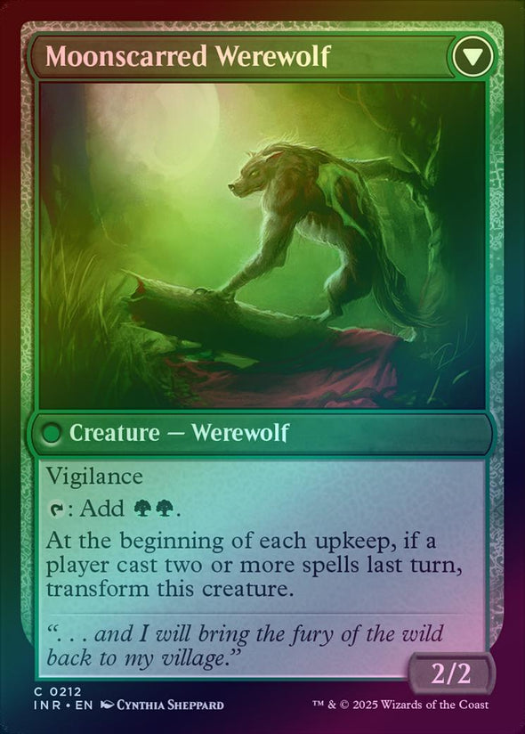 Scorned Villager // Moonscarred Werewolf (Foil) (INR)