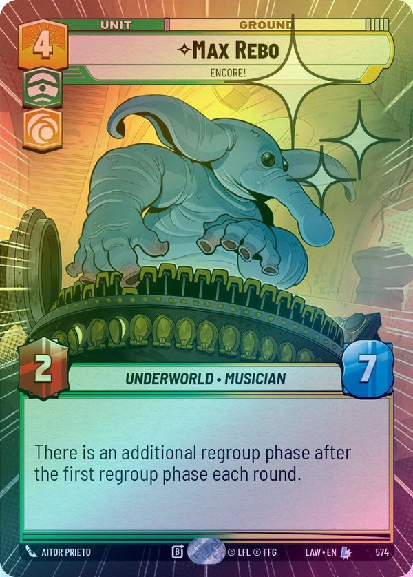 Max Rebo - Encore! (Hyperspace Foil) - 574 - Legendary (Foil)