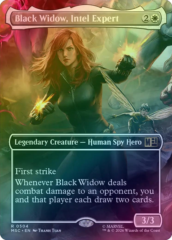 Black Widow, Intel Expert - Borderless Scene: Heroes United (Foil) (MSC) (Pre-Order)