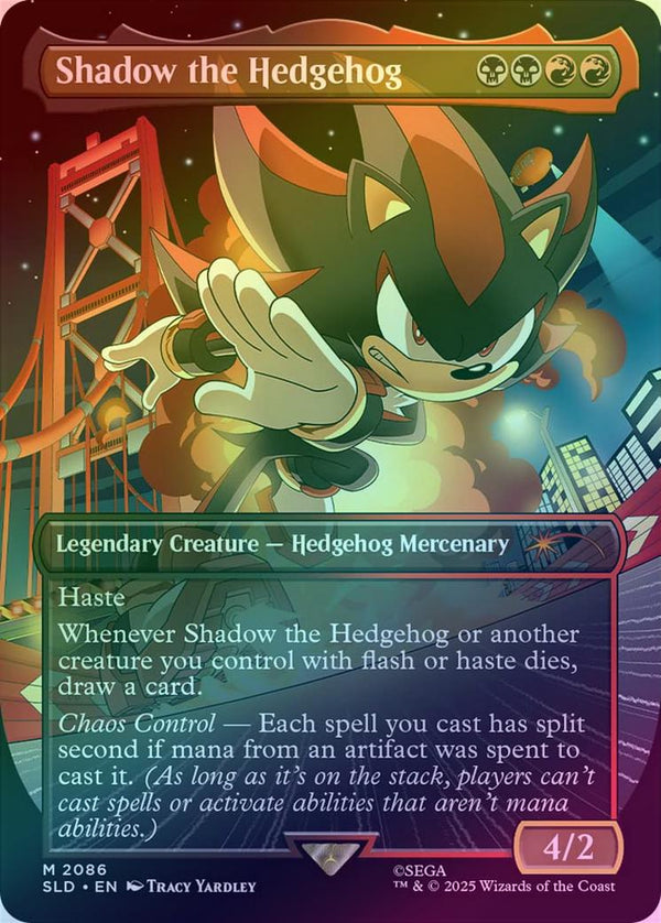 Shadow the Hedgehog - Secret Lair x Sonic: Friends & Foes (Rainbow Foil) (SLD)