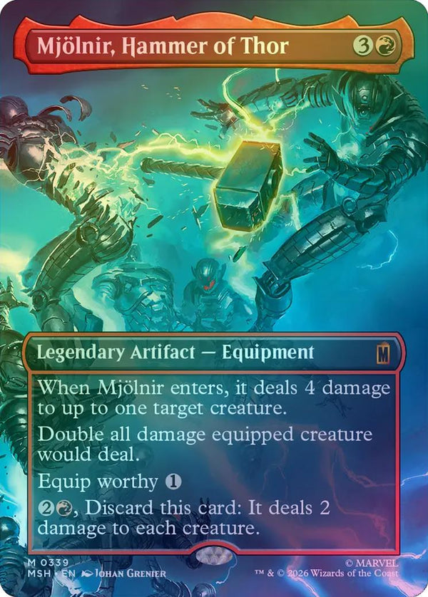 Mjolnir, Hammer of Thor - Borderless Scene (Foil) (MSH) (Pre-Order)