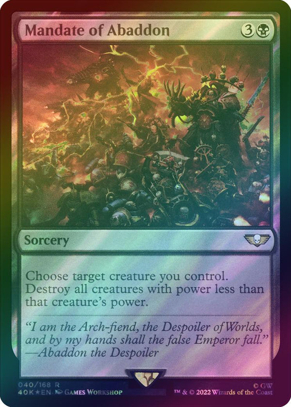 Mandate of Abaddon (Surge Foil) (40K)