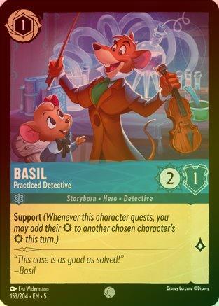 Basil (Practiced Detective) - 153/204 - Common (Foil)