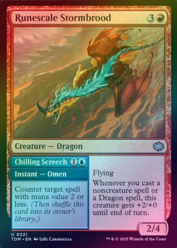 Runescale Stormbrood // Chilling Screech (Foil) (TDM)