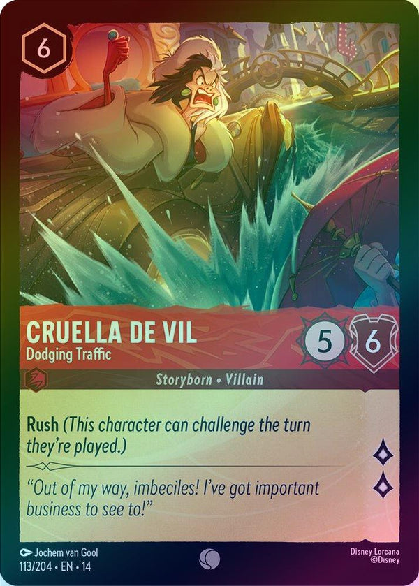 Cruella De Vil (Dodging Traffic) - 113/204 - Common (Foil)