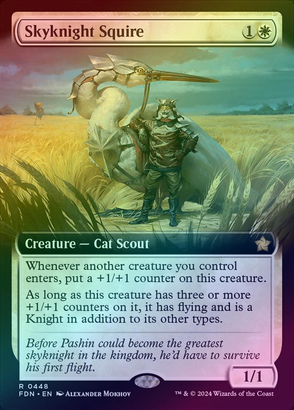 Skyknight Squire - Extended Art (Foil) (FDN)