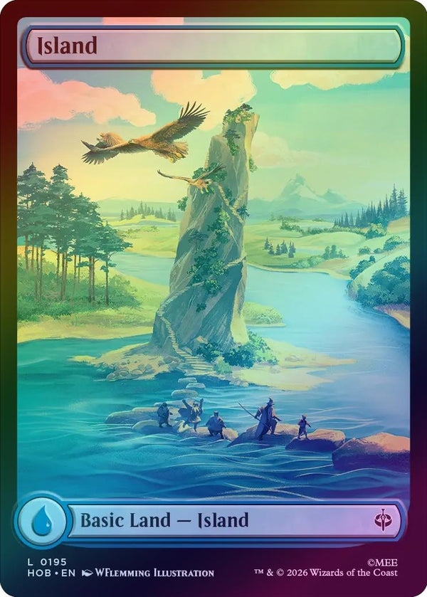 Island - Full Art (195) (Foil) (HOB) (Pre-Order)