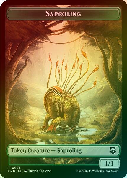 Saproling // Emblem - Garruk, Apex Predator Token (Ripple Foil) (TM3C)