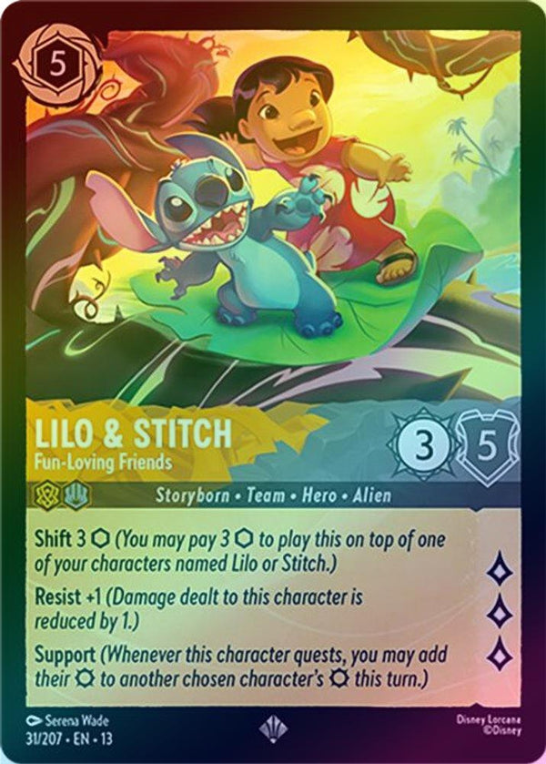 Lilo & Stitch (Fun-Loving Friends) - 31/207 - Super Rare (Foil)