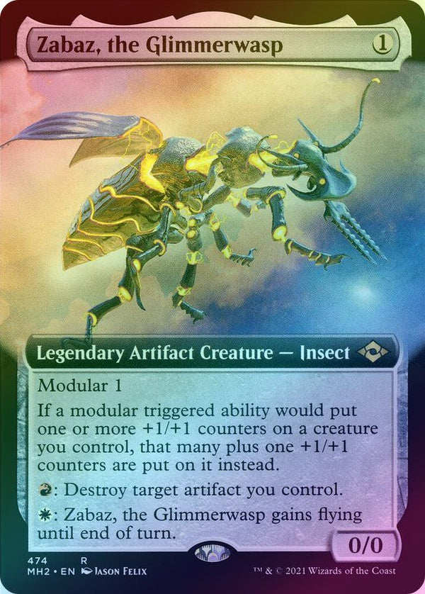 Zabaz, the Glimmerwasp - Extended Art (Foil) (MH2)
