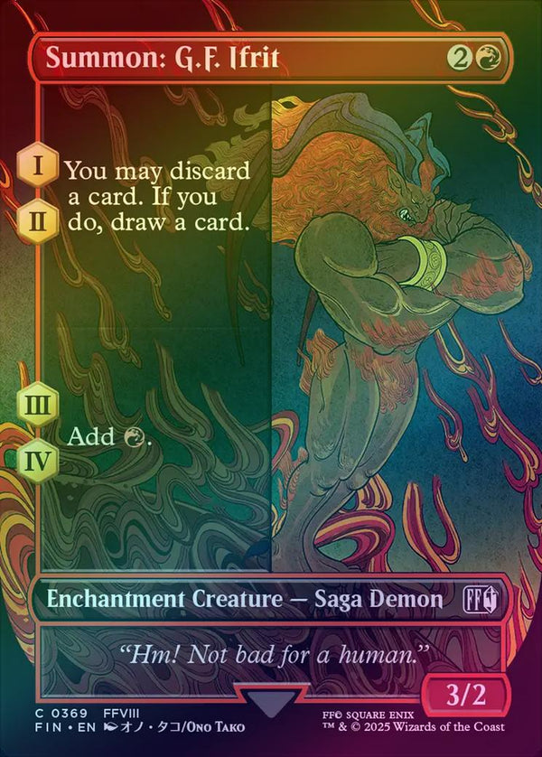 Summon: G.F. Ifrit - Borderless (Foil) (FIN)