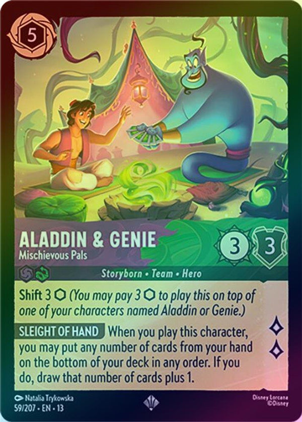 Aladdin & Genie (Mischievous Pals) - 59/207 - Super Rare (Foil)