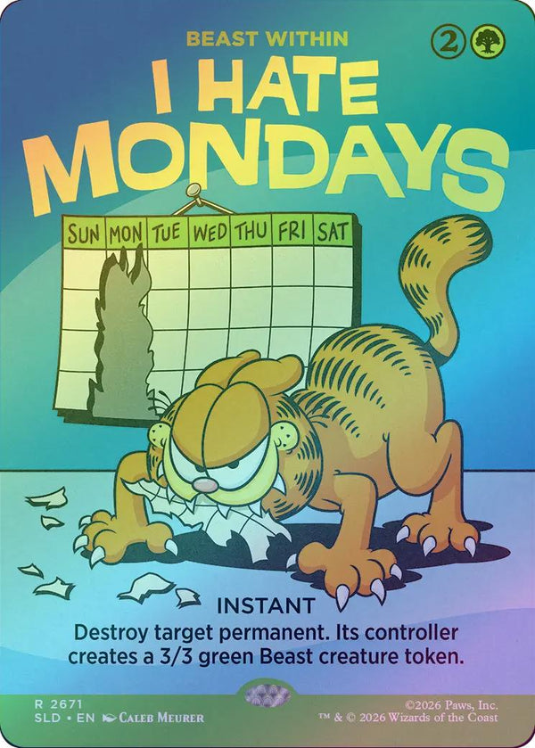 I Hate Mondays // Beast Within - Garfield: Motivationally Challenged (Foil) (SLD)