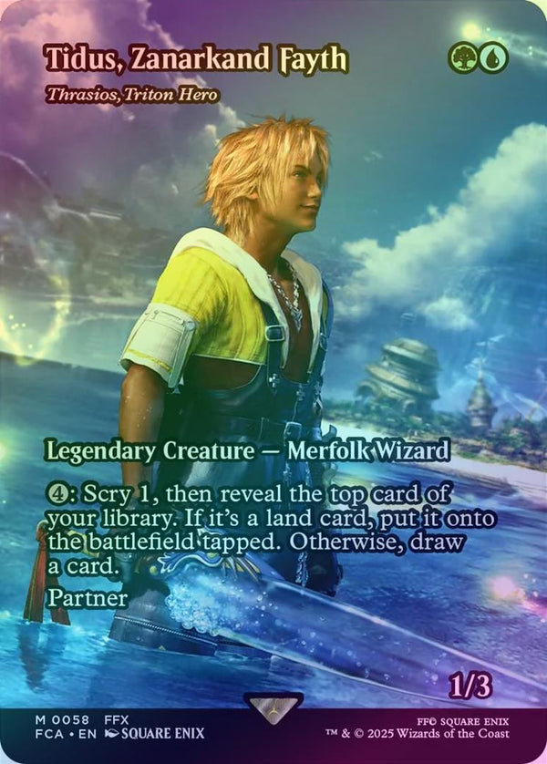 Tidus, Zanarkand Fayth // Thrasios, Triton Hero - Borderless (Foil) (FCA)
