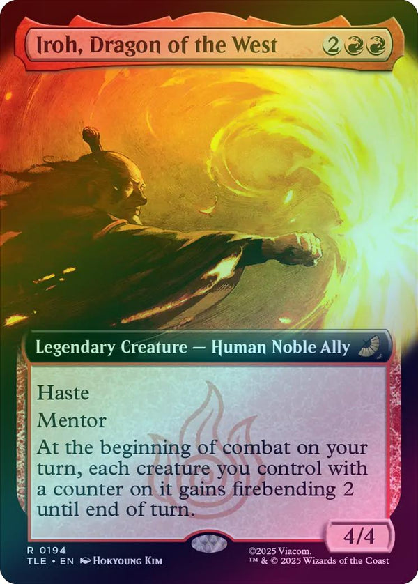Iroh, Dragon of the West - Extended Art (Foil) (TLE)