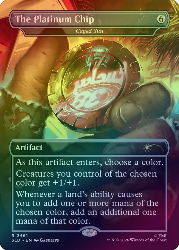 The Platinum Chip // Caged Sun - Fallout: Welcome To New Vegas (Foil) (SLD)