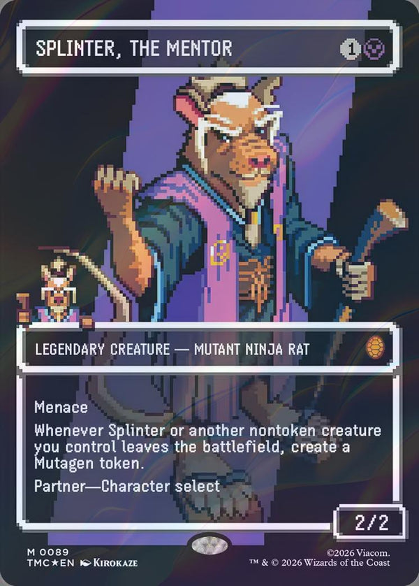 Splinter, the Mentor - Pixel Art (Surge Foil) (TMC)