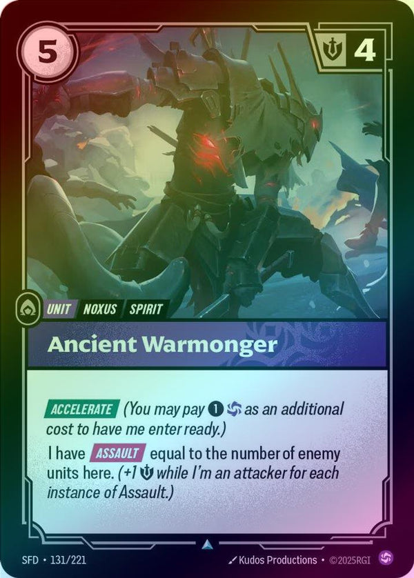 Ancient Warmonger - 131/221 - Uncommon (Foil)