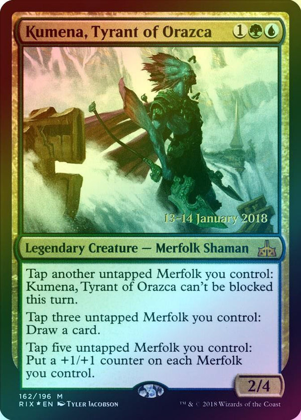 Kumena, Tyrant of Orazca - Prerelease Promo (Foil) (PRIX)