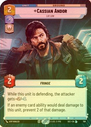 Cassian Andor - Lay Low (Hyperspace Foil) - 798 - Legendary (Foil)