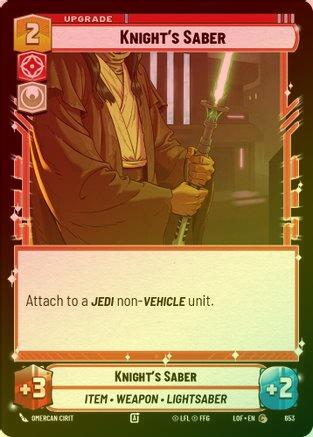 Knight's Saber - 653 - Common (Foil)