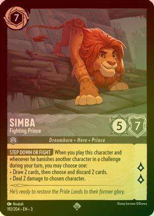 Simba (Fighting Prince) - 192/204 - Super Rare (Foil)