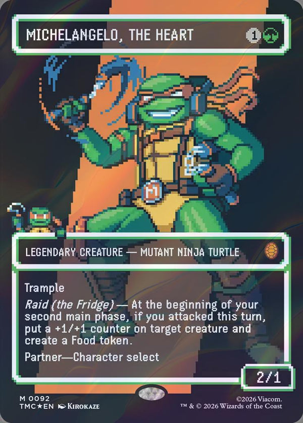 Michelangelo, the Heart - Pixel Art (Surge Foil) (TMC)