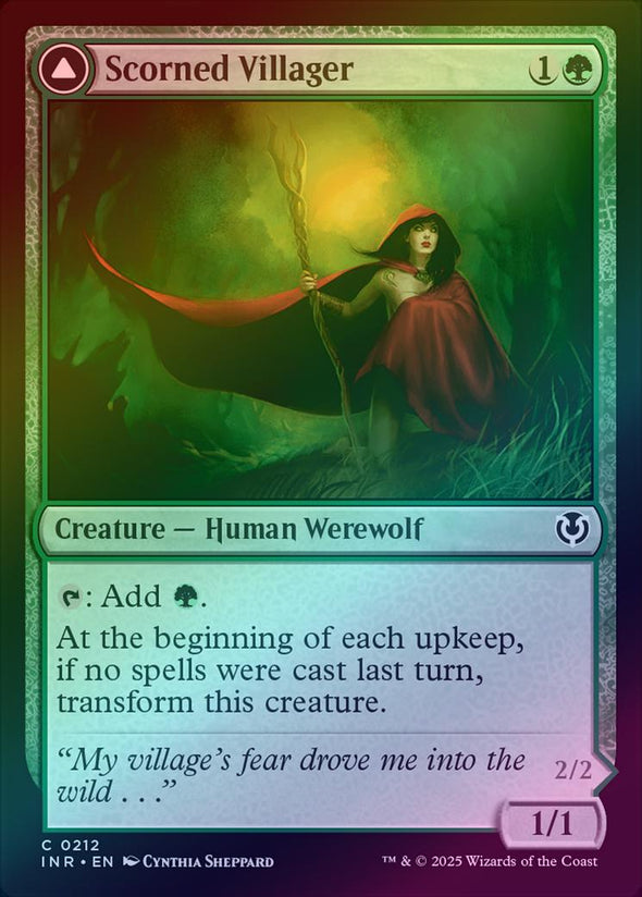 Scorned Villager // Moonscarred Werewolf (Foil) (INR)