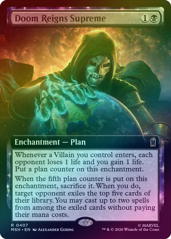 Doom Reigns Supreme - Extended Art (Foil) (MSH) (Pre-Order)