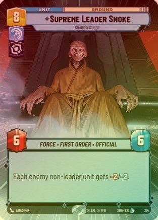 Supreme Leader Snoke - Shadow Ruler (Hyperspace) - 314 - Legendary (Foil)