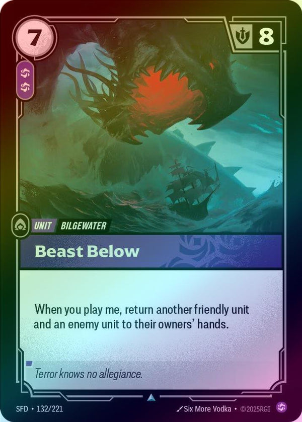Beast Below - 132/221 - Uncommon (Foil)