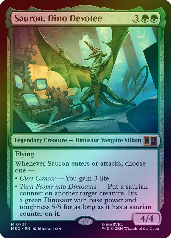 Sauron, Dino Devotee (Foil) (MSC) (Pre-Order)