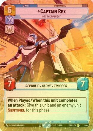 Captain Rex - Into the Firefight (Hyperspace Foil) - 804 - Rare (Foil)