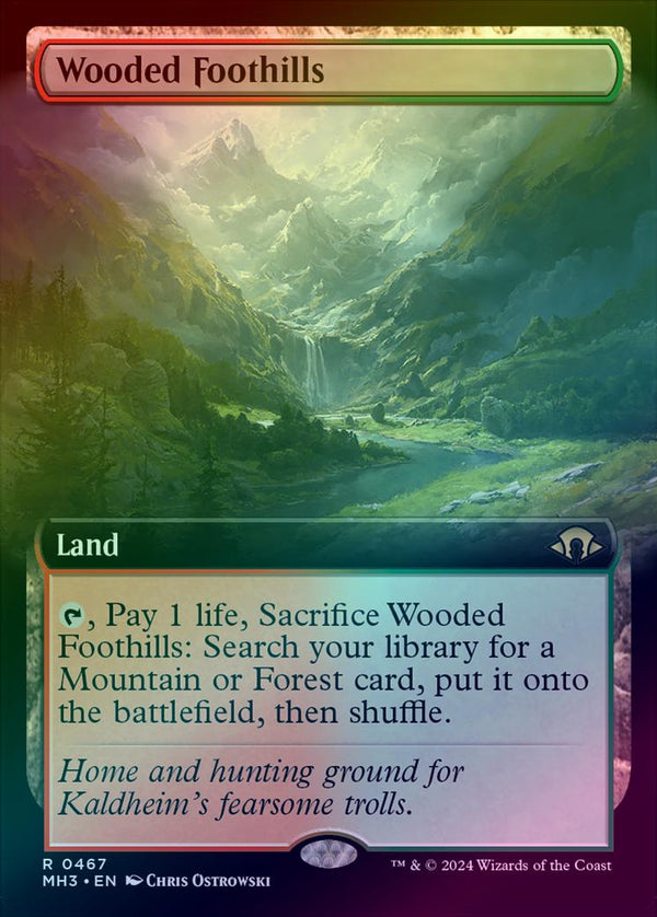 Wooded Foothills - Extended Art (Foil) (MH3)