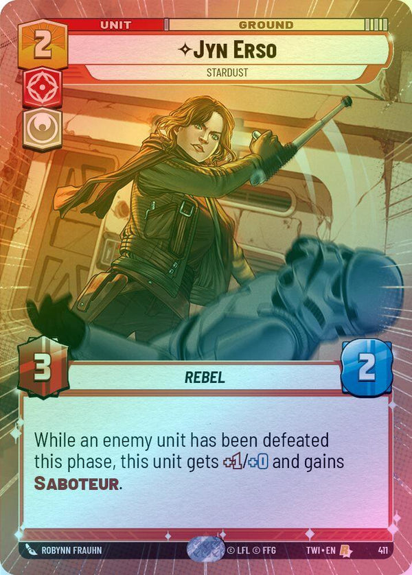 Jyn Erso - Stardust (Hyperspace) - 411 - Rare (Foil)