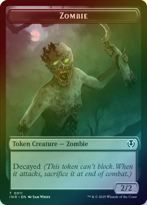 Zombie (011) // Zombie (012) Token (Foil) (TINR)