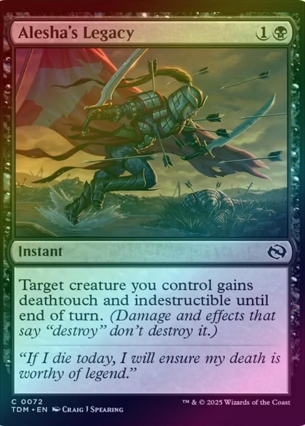 Alesha's Legacy (Foil) (TDM)