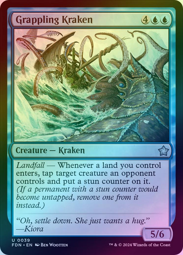 Grappling Kraken (Foil) (FDN)