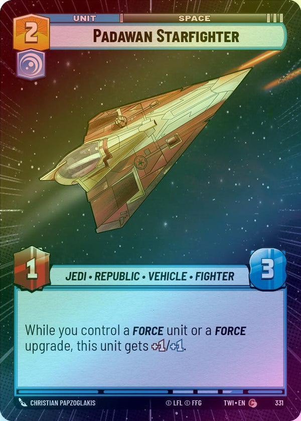 Padawan Starfighter (Hyperspace) - 331 - Common (Foil)