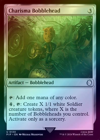 bobblehead cards mtg Magic: The Gathering Create a tapped Treasure token for each even result Perception Bobblehead | Universes Beyond: