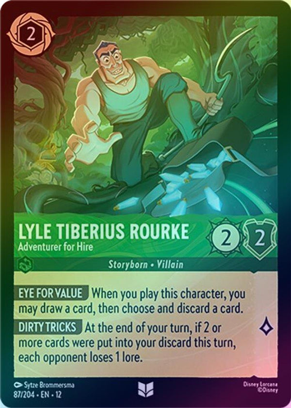 Lyle Tiberius Rourke (Adventurer for Hire) - 87/204 - Uncommon (Foil)