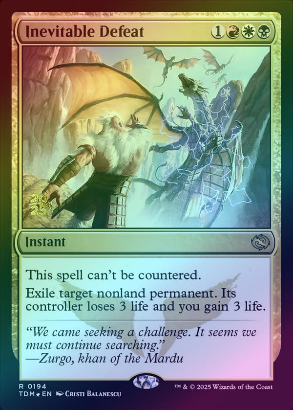 Inevitable Defeat - Prerelease Promo (Foil) (PTDM)