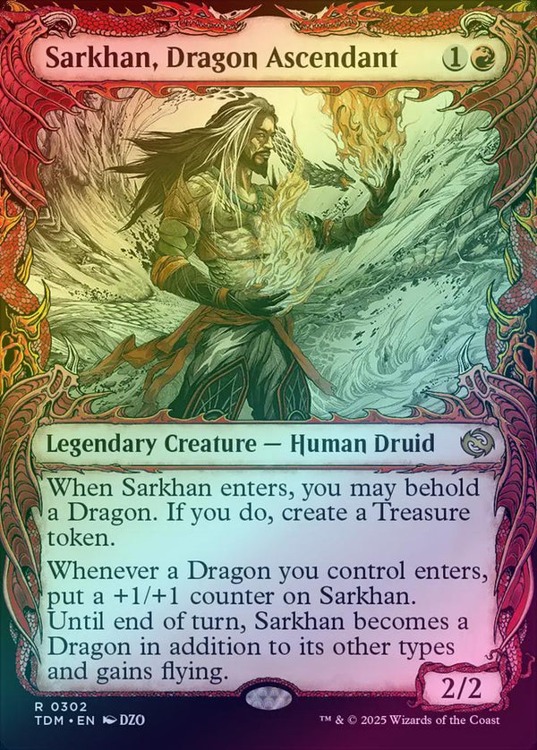 Sarkhan, Dragon Ascendant - Draconic Showcase (Foil) (TDM)