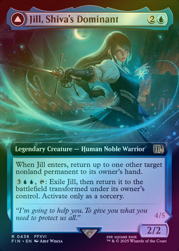 Jill, Shiva's Dominant // Shiva, Warden of Ice - Extended Art (Foil) (FIN)